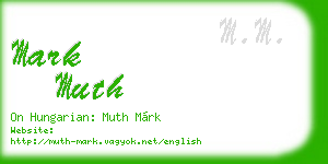 mark muth business card